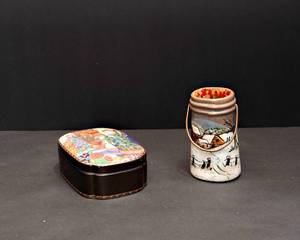 lot 50 image: Heinrich Villeroy & Boch Russian Fairy Tales Trinket Box The Firebird AND Jam Crock by Leona H 84, Rochester