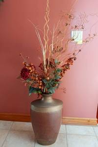 lot 75 image: Large Vase with Floral Arrangment