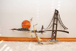 lot 93 image: Impressive Metal Wall Sculpture of San Francisco