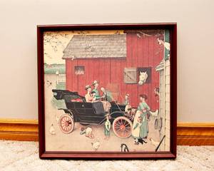 lot 105 image: The famous Model T was Boss of the Road by Norman Rockwell Art Print