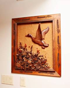 lot 118 image: Vintage Wood Carved Wall Art - 3D