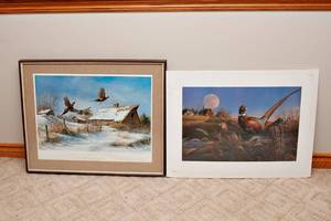 lot 112 image: Two Pieces of Pheasant Artwork Signed and Numbered by James Meger and Richard W. Plasschart