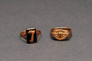 lot 143 image: 1924 Rochester High School Class Ring and Vintage 7 Ring