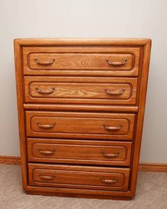 lot 153 image: Wooden Tallboy Dresser