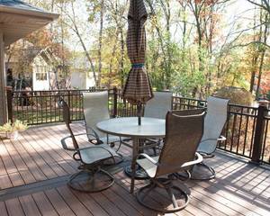 lot 219 image: Outdoor Patio Set and Homecrest Patio Chairs