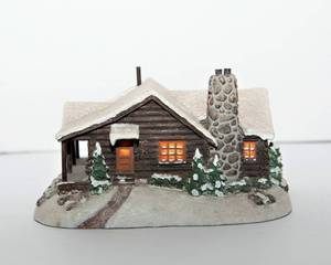 lot 230 image: Terry Redlin The Hadley Collection Evening with Friends Cabin