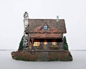 lot 228 image: Terry Redlin The Hadley Collection Comforts of Home Cabin