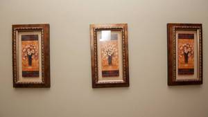 lot 223 image: Set of Three Pieces Floral Wall Art