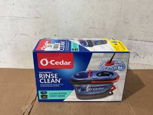 lot 201 image: O-Cedar RinseClean Clean Water Spin Mop and Bucket System