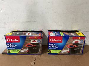 lot 221 image: LOT OF 2 O-Cedar EasyWring Spin Mop & Bucket System