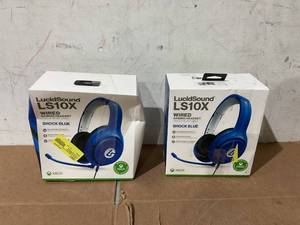 lot 263 image: LOT OF 2 LucidSound LS10X Wired Gaming Headset for Xbox Series XS - Shock Blue