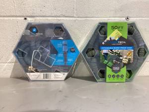 lot 409 image: LOT OF 2 HydroTech Expandable Garden Hoses, Varying Sizes