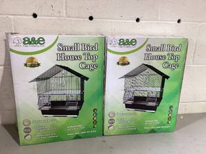 lot 420 image: LOT OF 2 AE1209H Black Light Wire Starter Kit Bird Cage, by A&E Cage Company