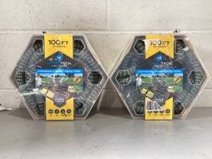 lot 427 image: LOT OF 2  HydroTech Expandable Yellow Garden Hoses, 100 ft