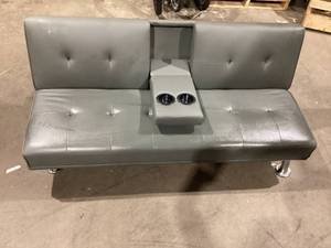 lot 525 image: 67 Multifunctional Double Folding Sofa Bed with 2 Cup Holders