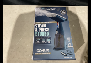 lot 319 image: Conair Handheld Garment Steamer for Clothes, Turbo ExtremeSteam 1550W GS38R
