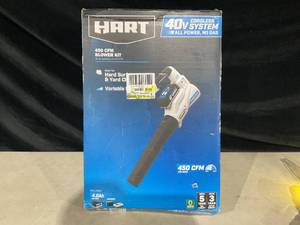 lot 322 image: HART 40 Volt 120 MPH at 450 CFM Battery-Powered Axial Blower Kit