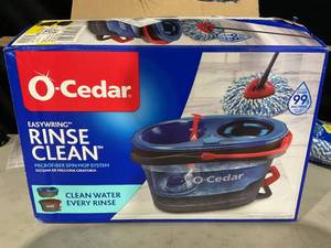 lot 325 image: O-Cedar RinseClean Clean Water Spin Mop and Bucket System  Clean with Clean Water  Removes 99% of Bacteria