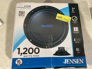 lot 335 image: Jensen J12W 12 1200 Watts Peak Power Polypropylene Subwoofe