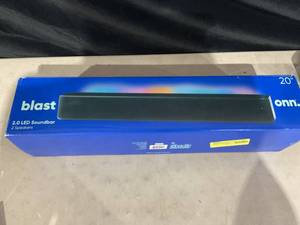 lot 336 image: Blast Onn. 2.0 LED Soundbar with 2 Speakers