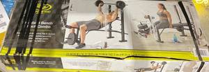 lot 349 image: Athletic Works Standard Bench & Rack Combo with Leg Press