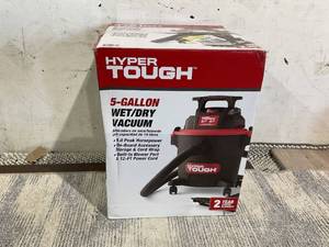lot 111 image: Hyper Tough 5 Gallon WetDry Vacuum for the Car, Garage, Home or Workshop