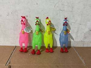 lot 280 image: LOT OF 90 Glow In The Dark Squeeze Me chickens