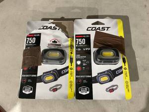 lot 369 image: LOT OF 2 Coast RL12R Rechargeable Headlamp
