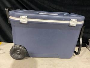 lot 357 image: Coleman 316 Series 62QT Lakeside Blue Hard Chest Wheeled Cooler