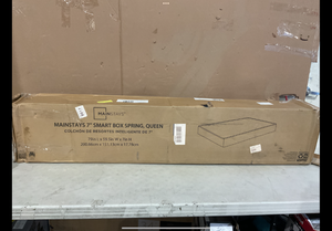 lot 379 image: Queen Size Mainstays 7 High Profile Easy Assembly Smart Metal Box Spring