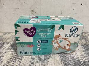 lot 192 image: Parents Choice Fragrance-Free Baby Wipes, 1200 Count