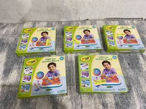 lot 200 image: LOT OF 5 Crayola Light Up Activity Board