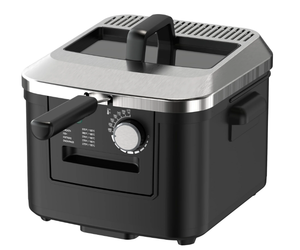 lot 148 image: Mainstays 4L Deep Fryer, Stainless Steel Lid