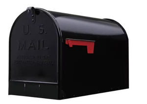 lot 155 image: Gibraltar Black Stanley Galvanized Steel Post Mount Mailbox