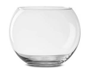 lot 228 image: Libbey Clear Glass 12 Bubble Ball Floral Vase