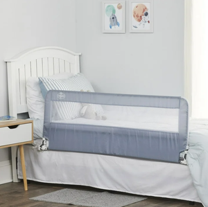 lot 235 image: Regalo Extra Long Hideaway Bedrail, Gray Baby Safety Rail, Safety Bed Rail