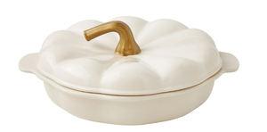 lot 256 image: The Pioneer Woman 9 Pumpkin Stoneware Pie Baking Dish with Lid