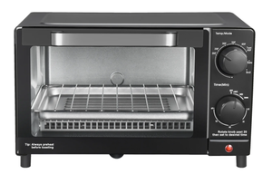 lot 332 image: Mainstays 4 Slice Toaster Oven with 3 Settings, includes Baking Rack and Pan