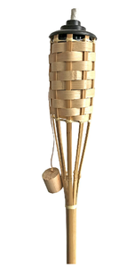 lot 548 image: LOT OF 28 Mainstays 57 inch Bamboo Lawn & Garden Tiki Torch