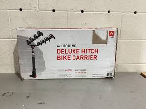 lot 96 image: Allen Sports Locking 4-Bicycle Hitch Rack, Fits 2 in. Receiver Hitch, 140 lbs. Capacity, Model 640QR, Black