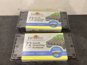lot 563 image: LOT OF 2 Burpee 72-Cell Self-Watering Greenhouse Kits