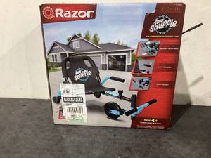 lot 565 image: Crazy Cart Shuffle by Razor  Kid-Powered Drifting Go-Kart, Ride-on for Ages 4, Adjustable Frame