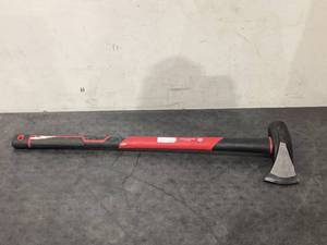 lot 571 image: Hyper Tough 8 lb Splitting Burst Axe Maul Red & Black Double Injection Fiberglass 34 Handle