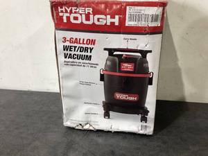 lot 590 image: Hyper Tough 3 Gallon Wet Dry Vacuum