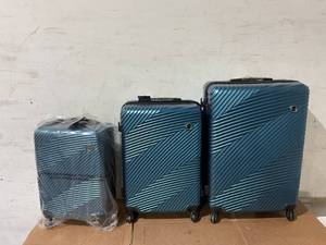 lot 19 image: 3PCS Tricomp Hardshell Luggage Set, Hardside Travel Suitcases Set with Spinner Wheel,Lightweight Carry-on luggage