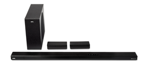 lot 13 image: Onn. 5.1 Ultra-Slim Surround Soundbar System with Dolby Atmos, Wireless Subwoofer and Wireless Satellite Speakers