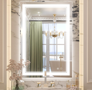 lot 24 image: Keonjinn LED Mirror for Bathroom, Wall Mounted, Dimmable