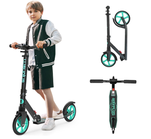 lot 26 image: WAYPLUS Kick Scooter for Ages 6,Kid, Teens & Adults. Max Load 240 LBS 8 Wheels