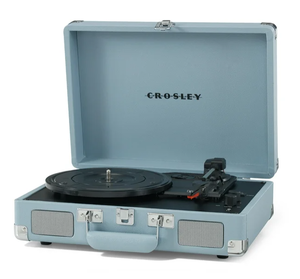 lot 716 image: Crosley Cruiser Premier Vinyl Record Player with Speakers and Wireless Bluetooth - Tourmaline