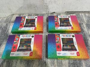 lot 735 image: LOT OF Cra-Z-Art Creative Art Center Case, Drawing Set, Unisex Child Ages 4 and up, Beginner to Expert
